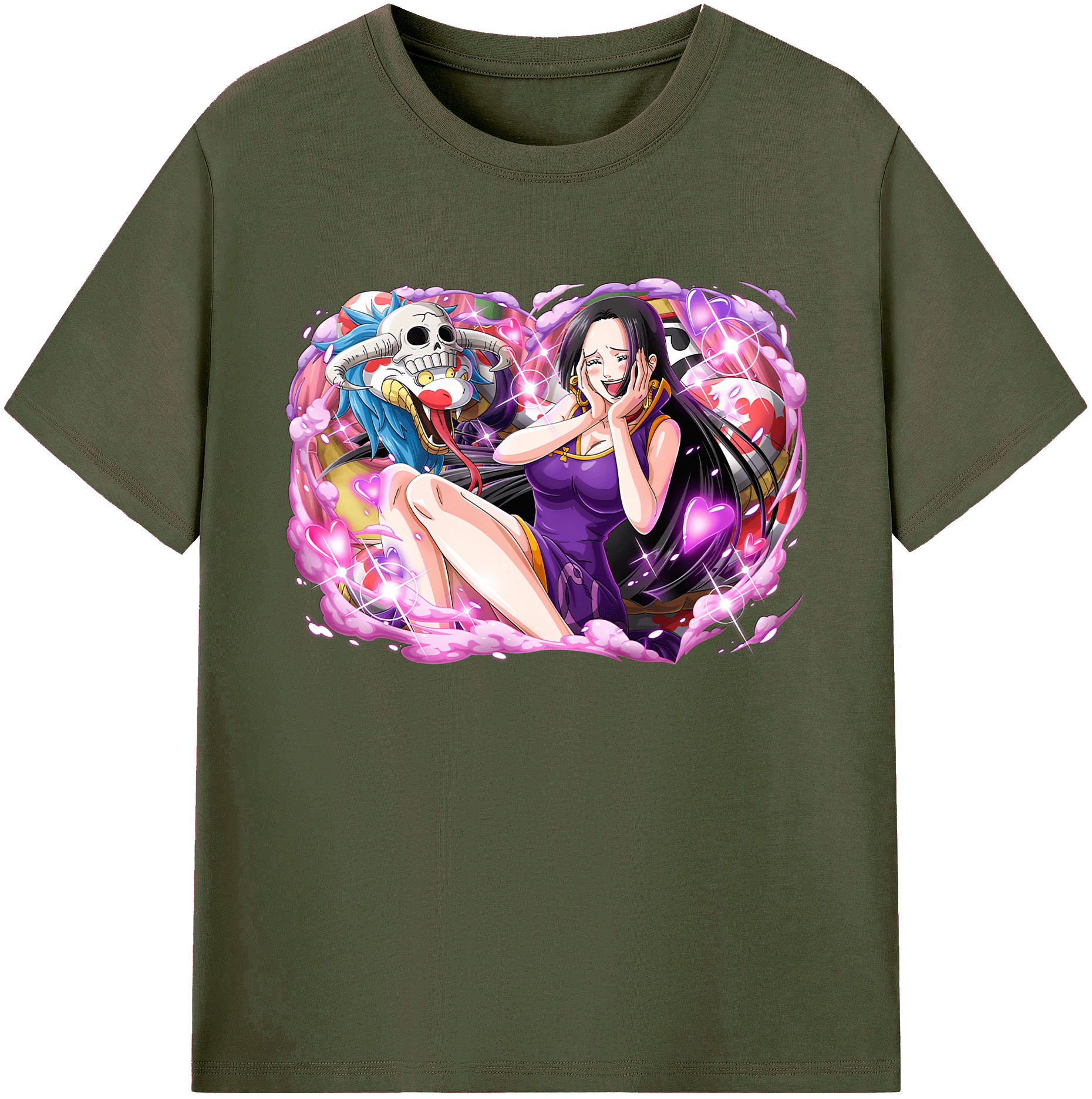 ワンピース ボア・ハンコック ONE PIECE Boa·Hancock 綿100％ メンズ半袖Tシャツ｜肌触りやわらか＆通気性